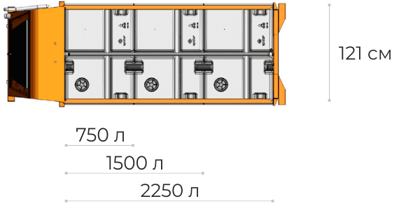 Объем и габаритныеазмеры VIRTUS CITY AST small