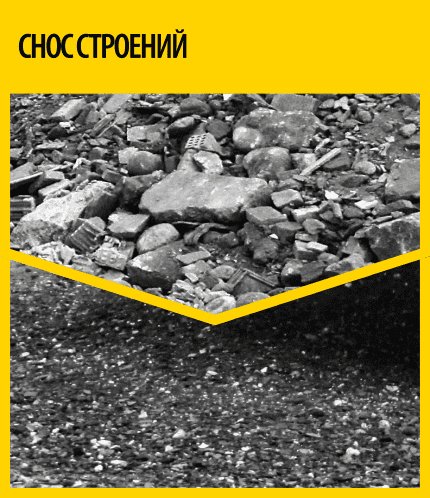 Ковші МВ: дроблення будівельного сміття після зносу споруд